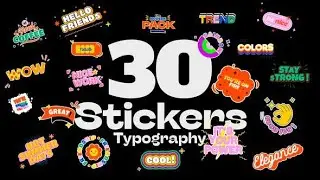After Effects Template: Typography Stickers Pack