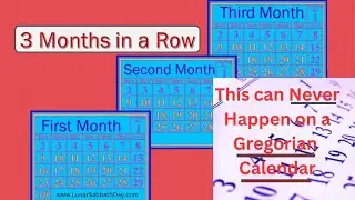 THREE Months In A ROW -  Never happens on a Gregorian Calendar