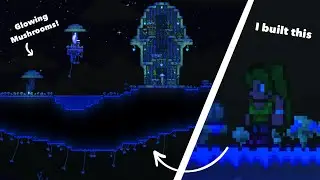 I Built A Glowing Mushroom House in Terraria!