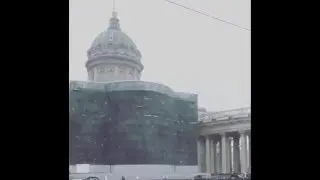 Майский снег в Санкт-Петербурге. 3 мая 2019 года