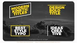 Modern Kinetic Titles | YouTube Intro & Dynamic Typography Opener