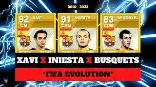 Xavi VS Iniesta VS Busquets FIFA EVOLUTION! 😢💔 FIFA 10 - FIFA 23