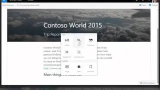 ​The Office 365 Authoring Canvas inside Office Delve