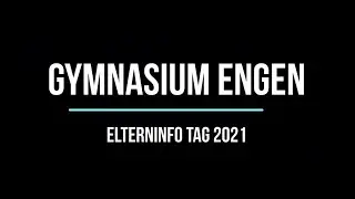 Informationsvortrag zum Gymnasium Engen
