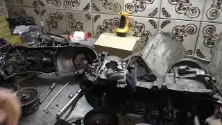 Honda Gyro Снятие и разборка двигателя часть 3