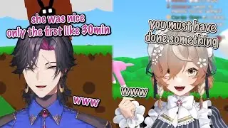 zali and klara couldn't stop laughing in their super bunny man collab
