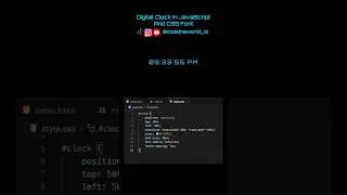 Digital Clock With JavaScript And CSS Font Family 