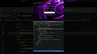 Glass morphism login from using html and css 