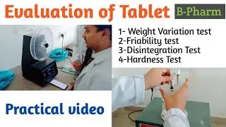 Evaluation of Tablet #pharmacy #trending  #industrialpharmacy #youtube