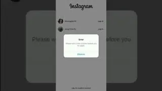 how to fix please wait a few minutes before you try again Instagram new update 2024