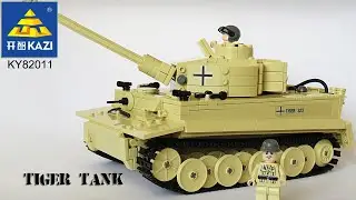 TIGER TANK by KAZI - GERMAN ARMY WW2 Unofficial Lego from Aliexpress (KY82011 Build Instructions)