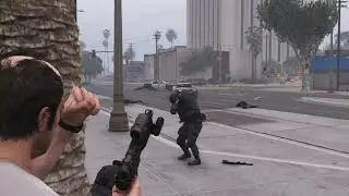 Surviving And Escaping A Five Star Wanted Level | GTA V 1080p Gameplay | Gaming Potato