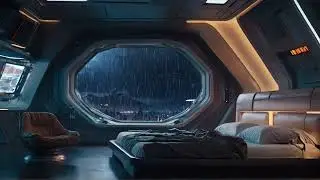 Blade Runner Sleepscape: Rainy Night in Sci-Fi | Relaxing sounds help you fall asleep. 1h Video