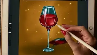 😴 iPad ASMR - Painting a Glass- Clicky Whispers - Writing Sounds