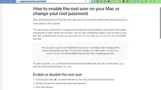 How to enable the root user on your Mac or change your root password 怎样在mac 上启用 root 用户和修改 root 用户密码
