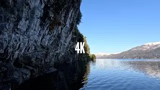 Deep-water soloing - Patagonia psicobloc - 4k footage - Bariloche, Argentina
