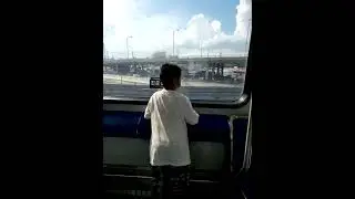 James Cheng and Jacqueline Cheng riding TTC RT line 3 Kennedy-Scarborough Center visit grandma