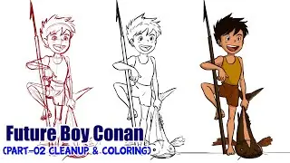 Future Boy Conan Drawing Part-2 ( Coloring)