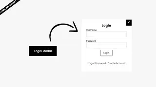 Login Popup Modal - Step to create login popup modal using Javascript @codingscape
