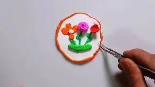 DIY flowers from playdoh polymer clay