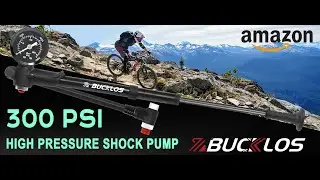 BUCKLOS 300psi Shock Pump | High Pressure, Fast Inflation & Precision for MTB, Road Bikes & More!