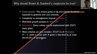 HEP-TN Seminar: Jonas Haferkamp "Linear growth of quantum circuit complexity"