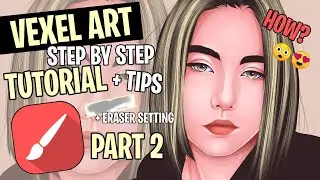 VECTOR / VEXEL ART TUTORIAL [ PART 2 ] EYES AND LIPS | INFINITE PAINTER
