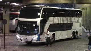 RODOVIARIA DE BELO HORIZONTE | BUSSCAR DD da CATARINENSE ! Movimentação noturna