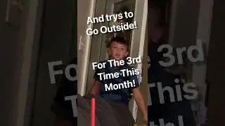 Sleepwalking Kid Trys Going Outside! 