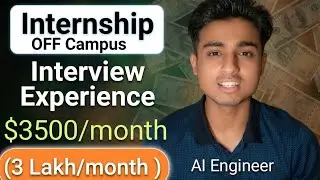 $3500/Month (₹3 Lakh/Month) Internship! My International Internship Interview Experience 🚀 | 