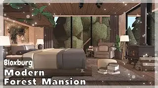 BLOXBURG: Modern Forest Mansion Speedbuild (interior + full tour) Roblox House Build
