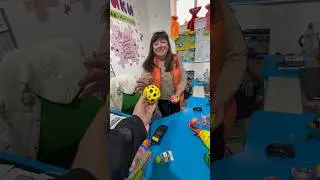Fun at work with a jumper ball