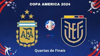 Argentina vs Ecuador | Copa América 2024 | Quarter-finals | eFootball PES 2021 Gameplay