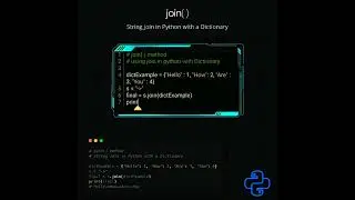 join with Dictionary | python tutorial #shorts #python #pythonprogramming