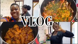 SPEND THE DAY WITH US :My sister is here💃 | Treated Her To A Delicious Home Made Meal #onyinpearl
