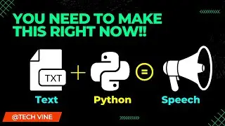 Text To Speech Using Python || Minor Project || Pyttsx3 Module || 