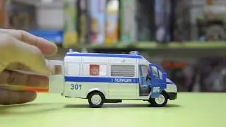 Игрушка микроавтобус Газель полиция ДПС 301 