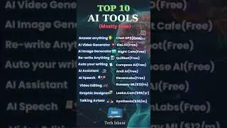 The Top 10 AI Tools 