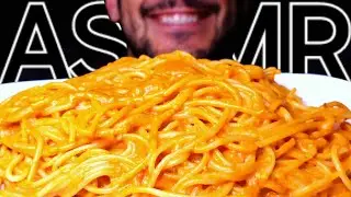 ASMR SPAGHETTI PESTO ROSSO PASTA (EATING SOUNDS) NO TALKING MUKBANG