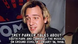 Trey Parker radio interview about South Park and Cannibal! The musical (1998)