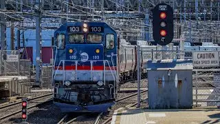 New Haven line: Amtrak, CTrail, and Metro-North action in New Haven, CT