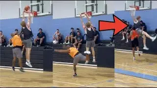 Player gets MAD after getting dunked on and CHEAP SHOTS me out the air