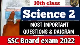 Scince 2  important questions|SSC Board Exam 2022|Most important question &  Digram|10th Class|