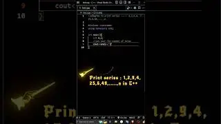 Print series : 1,2,9,4,25,6,49,.....,n in C++ #shorts #programming #cplusplus #cplusplusprogramming