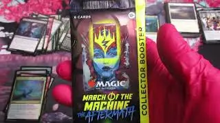MTG. March of the Machine. The Aftermath, распаковка Bundle набора и коллекционного бустера.