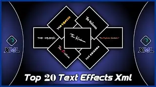 20 text presets in alight motion | text animation | xml file