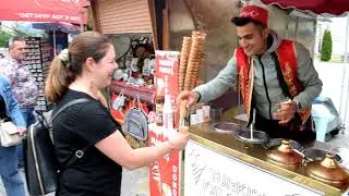 Turkish ice cream Skopje, North Macedonia