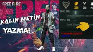 FREE FIRE RENKLI VE KALIN YAZI NASI YAZILIR ?