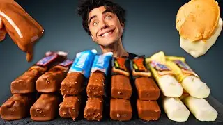 ASMR MUKBANG EATING CHOCOLATE CANDY ICE CREAM BARS (SNICKERS, MARS, BOUNTY) | McBang ASMR