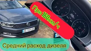 Расход топлива, динамика  Фольсваген Пассат Б8 2.0 дизель